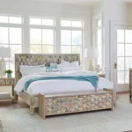 Auckland King Bed in Vintage Teak Reclaimed Wood