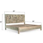 Auckland King Bed in Vintage Teak Reclaimed Wood - Image 6