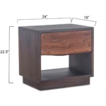 San Marino 24 Nightstand in Raw Walnut - Image 3