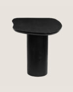 Solid Mango Wood organic shape Dining Table black 180 CM with Column Legs | Amsterdam - Image 5